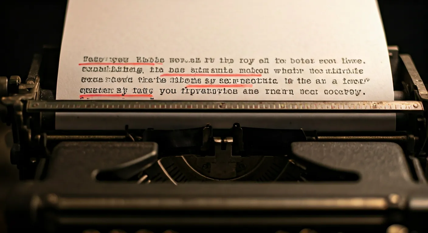 How to Format Movie Titles in Writing: A Comprehensive Guide 2 A typewriter showing how to correctly format a movie title using italics in a manuscript