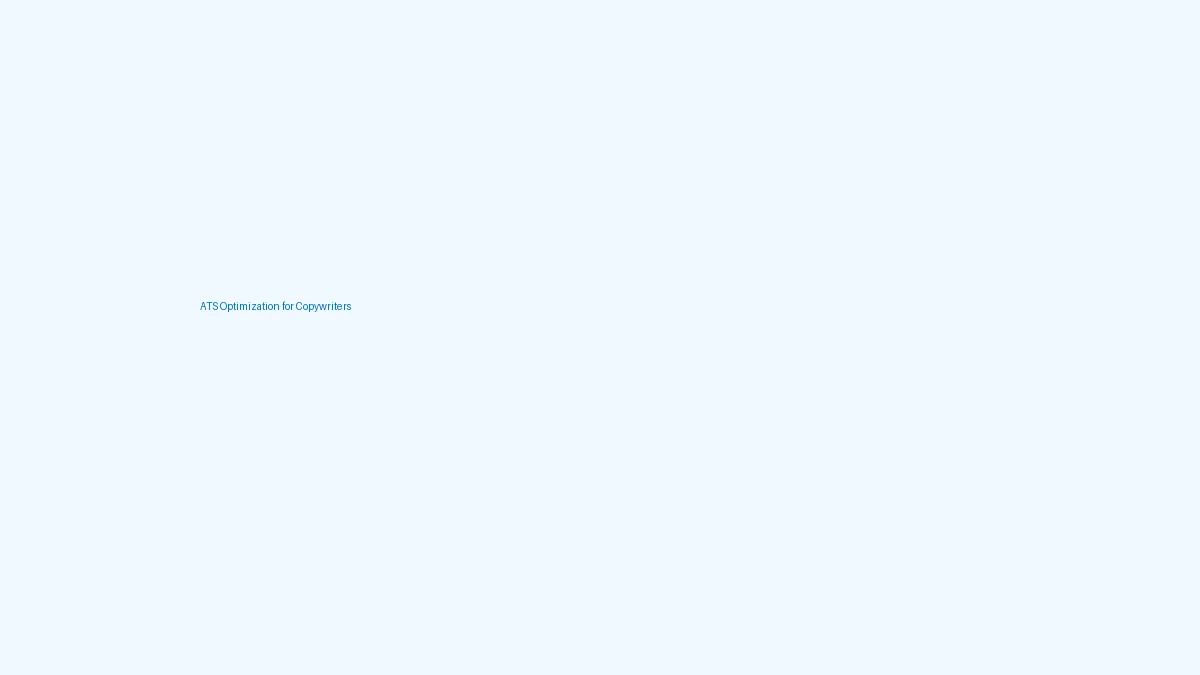 CV for Copywriter: Crafting a Winning Resume for the Job 2 Applicant Tracking System parsing a copywriter CV